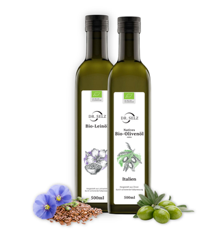 BIO Leinöl nativ + BIO Olivenöl nativ extra Doppelpack