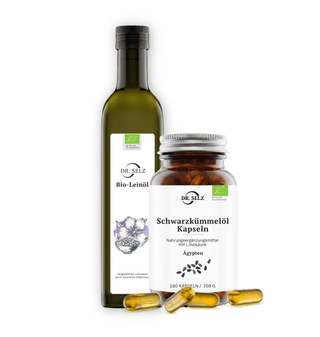 Schwarzkümmelölkapseln und Leinöl 500 ml (BIO)
