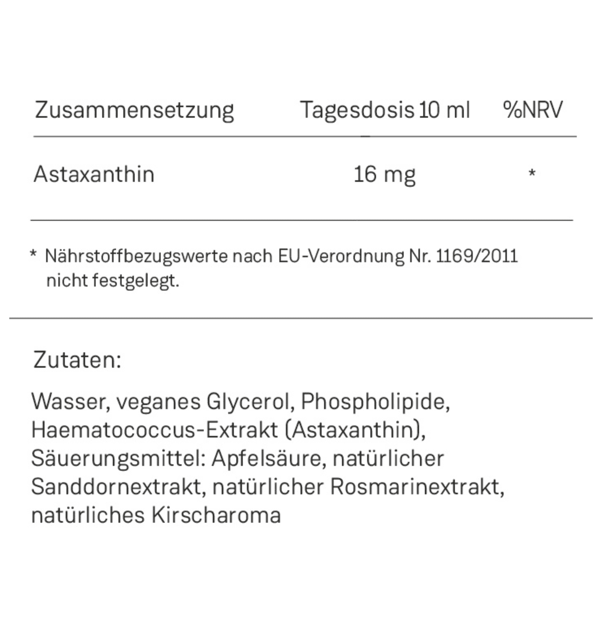 Liposomales Astaxanthin