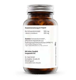 Schwarzkümmelölkapseln und Leinöl 500 ml (BIO)